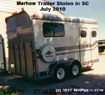 STOLEN  TRAILER 2 Horse Merhow Turfman, and miscellaneous Near Rock Hill, SC, 29730